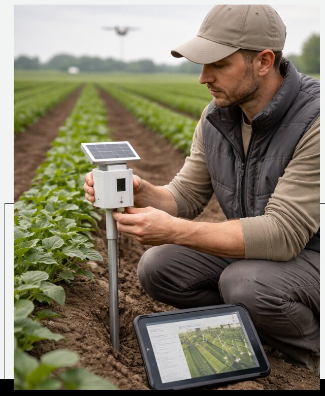 IoT мониторинг сельскохозяйственных полей и контроля в Лесне
